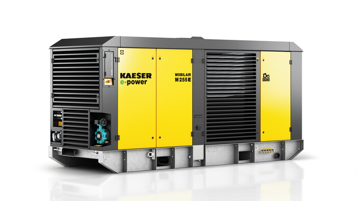 The Mobilair e-power portable compressors from Kaeser are made for tough outdoor environments.
