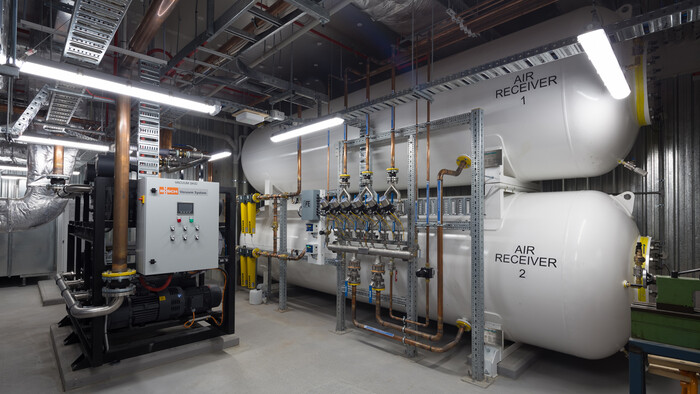 Medical compressed air: The compressed air treatment package at the Royal Hobart Hospital includes Kaeser filters - the key component to produce compressed air to all purity classes as per ISO 8573-1.