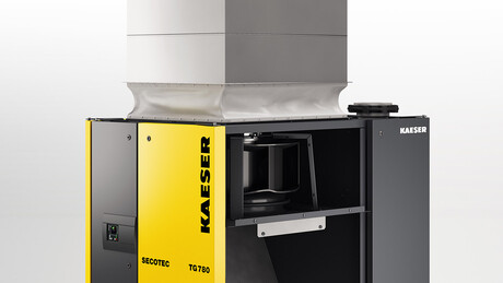 The air-cooled Secotec TG series of refrigeration dryers include an innovative exhaust air control