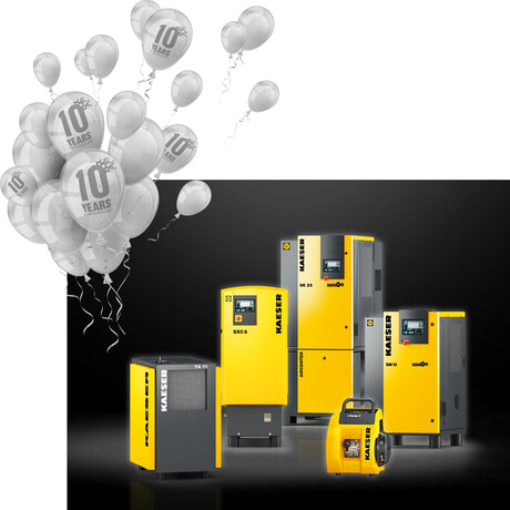 10 year birthday special from Kaeser Compressors