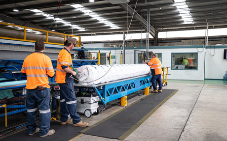 Kaeser Compressors reference project: End of line machinery and packaging of the final products at Geofabrics