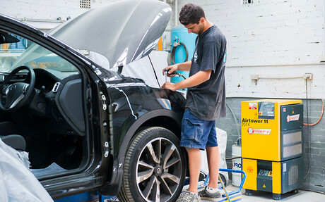 Kaeser Airtower compressor at Koudsy Body Works