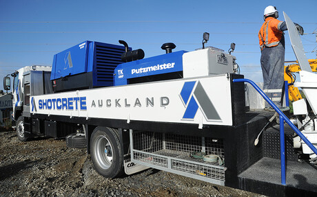 Kaeser portable compressor at Shotcrete