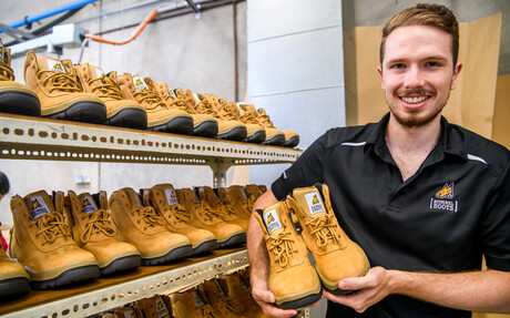 Kaeser Compressors reference project: Pictured Phillip Cloros, Brand Manager at Victor Footwear and part of the fifth-generation of the family operating the business