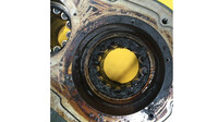 An example of damage caused to a compressor due to the use of non-genuine spare parts