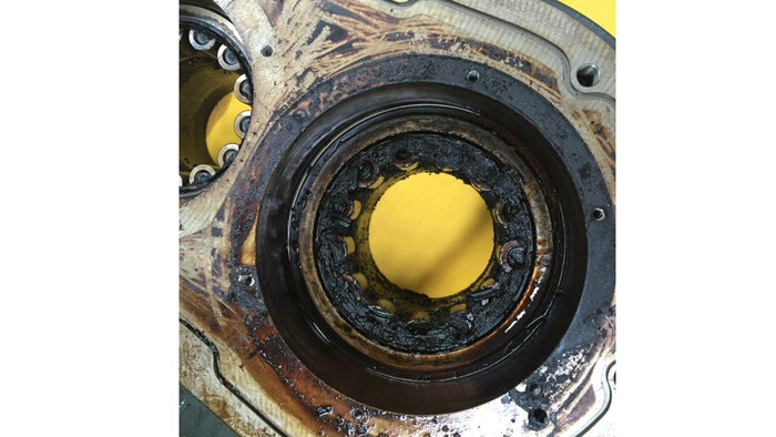 An example of damage caused to a compressor due to the use of non-genuine spare parts