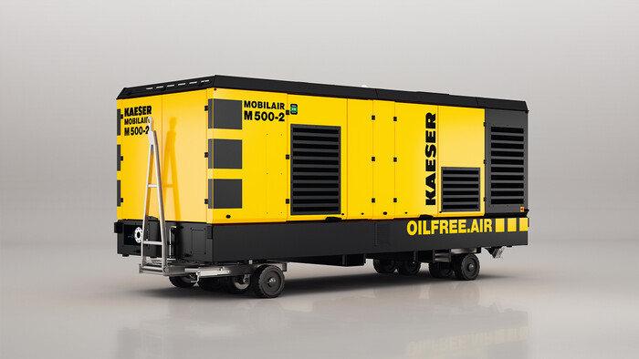 Mobilair M500-2 dry running diesel driven portable screw compressor