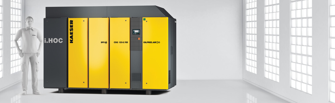 Oil-free compression rotary screw compressors from Kaeser Compressors