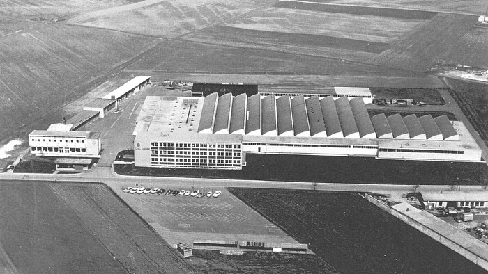 Kaeser Kompressoren's first buildings on Carl-Kaeser-Straße circa 1961
