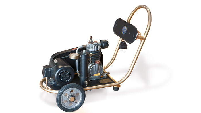 An original Kaeser reciprocating compressor from 1948