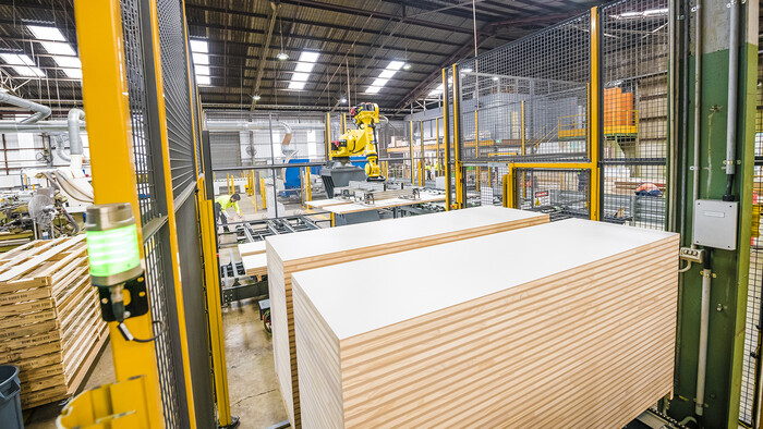 Compressed air powers a number of axis robots at Hume Doors