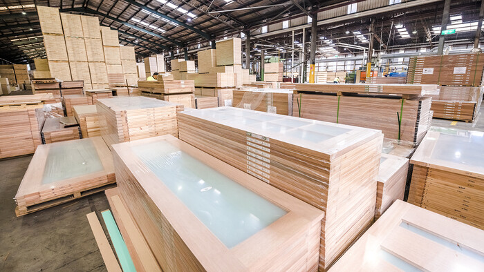 Finished doors ready for despatch at Hume Doors