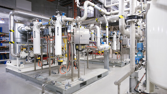 Kaeser instrument air treatment skids at Victorian Desalination Plant