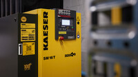 The Kaeser SM 16 T provides the required compressed air when demand is low at Stuff's print plant in Petone