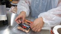 Labelling the packaged smoked meats at Texas BBQ Foods