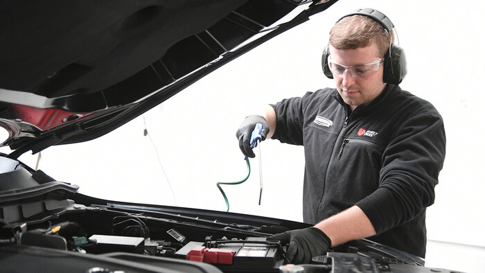 Kaeser compressed air powering a tool at Trucks & Trailers