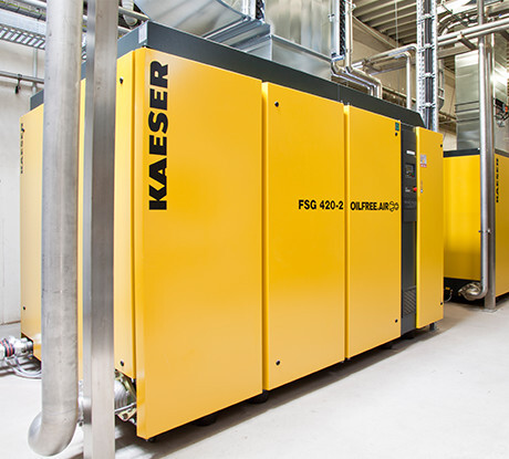 Oil-free screw compressor at Ammerland.