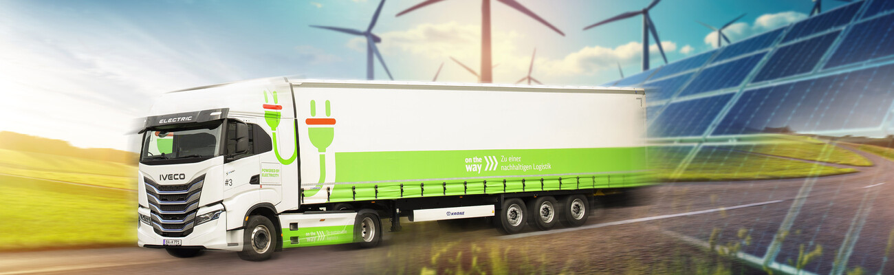 Sustainable compressed air supply – KAESER Kompressoren on the road to climate-friendly production and factory logistics with photovoltaic power and an electric HGV.