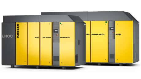 Oil-free compression CSG-2 and DSG-2 rotary screw compressors with integrated i.HOC rotary dryer